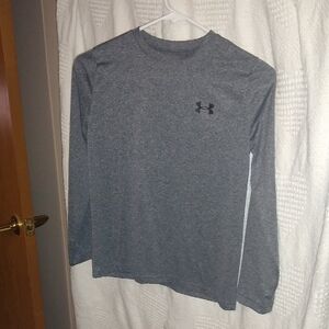 Under Armour Boys Charcoal Long Sleeve Tee
